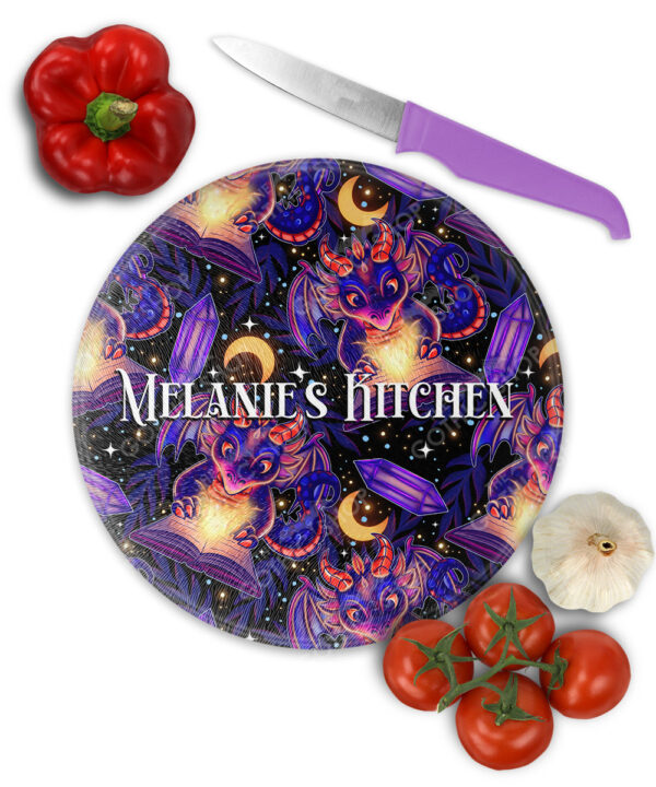 19435 personalised bookish dragon chopping board