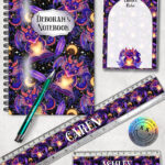 19436 personalised bookish dragon gothic stationery