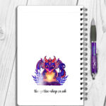 19437 personalised bookish dragon a5 notebook 2