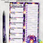 19441 personalised bookish dragon a5 weekly meal planner notepad
