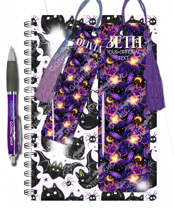 19444 personalised bookish dragon gothic bookmark 2