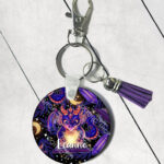 19448 personalised bookish dragon gothic keyring 1