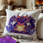 19451 personalised bookish dragon gothic cushion 2