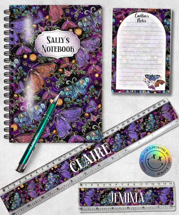 19461 whimsical moths a5 stationery