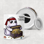 personalised pirate ghost with treasure money box