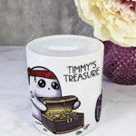 personalised pirate ghost with treasure money box
