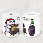 personalised pirate ghost with treasure money box