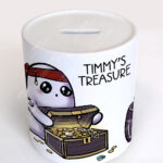 personalised pirate ghost with treasure money box