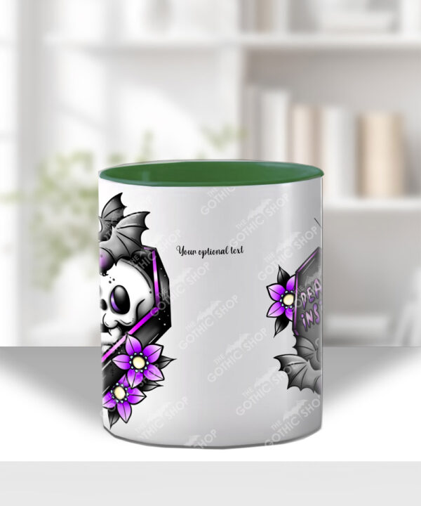 19474 personalised skeleton coffin gothic mug 2