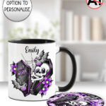 19474 personalised skeleton coffin gothic mug 4