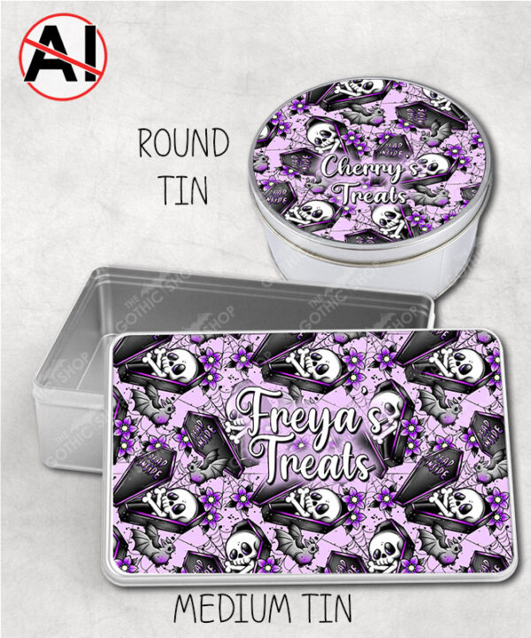 19479 personalised skeleton coffin gothic tin 3
