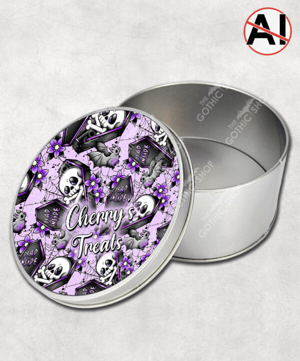 19479 personalised skeleton coffin gothic tin 4