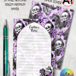 19483 personalised skeleton coffin gothic a6 notepad