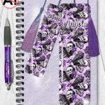 19487 personalised skeleton coffin gothic bookmark 2