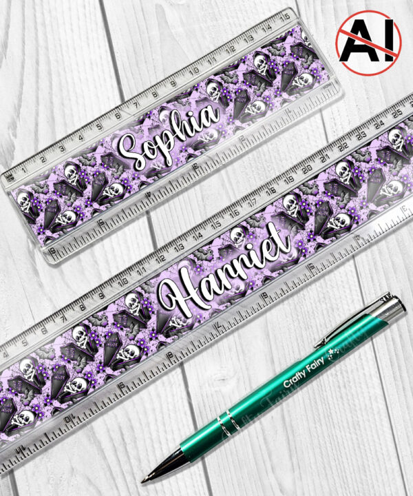 19488 personalised skeleton coffin gothic rulers 1