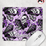 19489 personalised skeleton coffin gothic mousemat 1