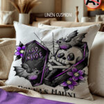 19492 personalised skeleton coffin gothic cushion 1