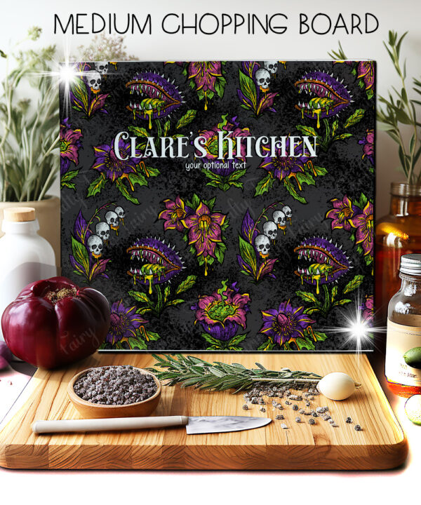 19495 personalised monstrous flowers chopping board 2