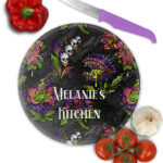 19496 personalised monstrous flowers chopping board 3