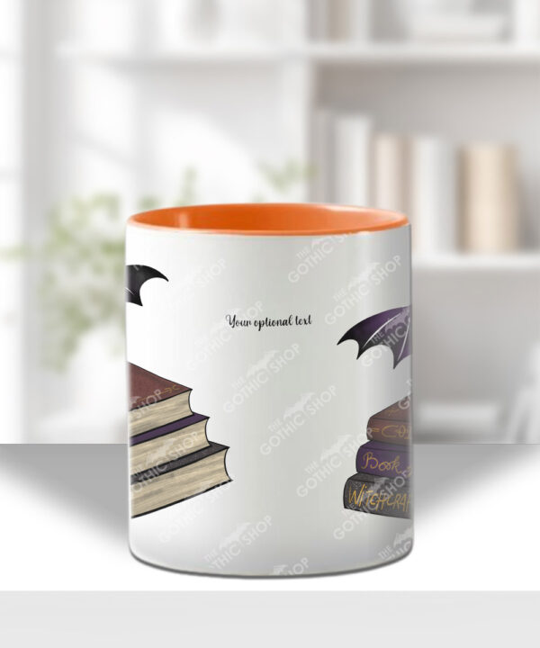 19499 personalised skull books gothic mug 2