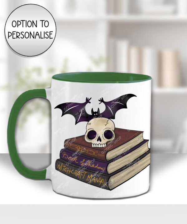 19499 personalised skull books gothic mug 3
