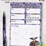 19507 personalised skull books gothic a5 book review notepad 1