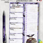 19508 personalised skull books gothic a5 task meal planner notepad 1