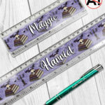 19510 personalised skull books gothic ruler 1