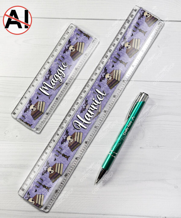 19510 personalised skull books gothic ruler 2