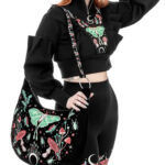 autumnal equinox luna moth & mushrooms huge hobo bag by restyle