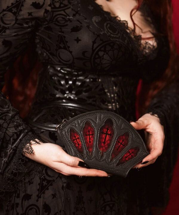19521 bloodveil back red gothic wallet 3