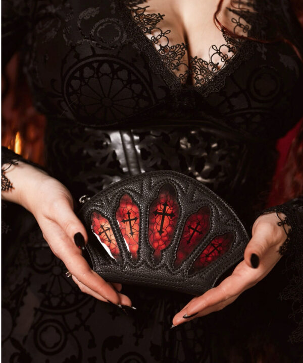 19521 bloodveil back red gothic wallet 4