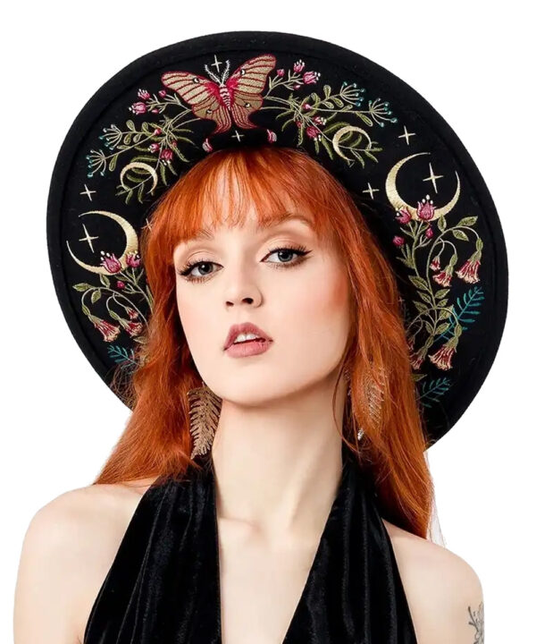 19535 wilderwood moth whimsigoth wide brim hat restyle 7