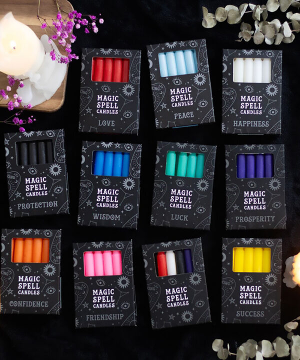 mixed magic spell candles set of 12