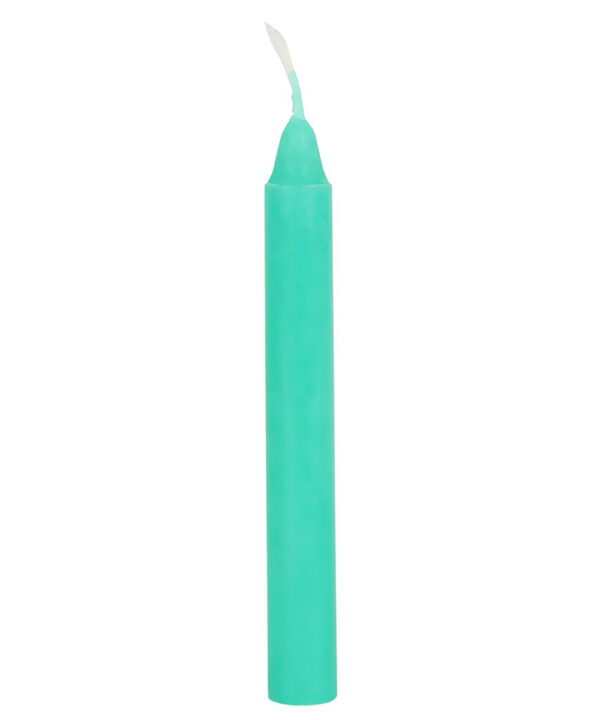 green 'luck' magic spell candles set of 12