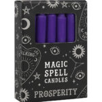 purple 'prosperity' magic spell candles set of 12