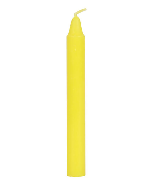 yellow 'success' magic spell candles set of 12