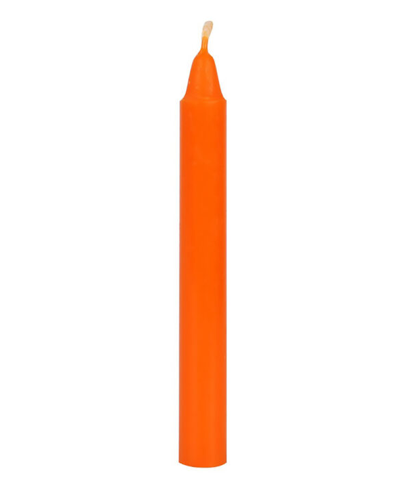 orange 'confidence' magic spell candles set of 12
