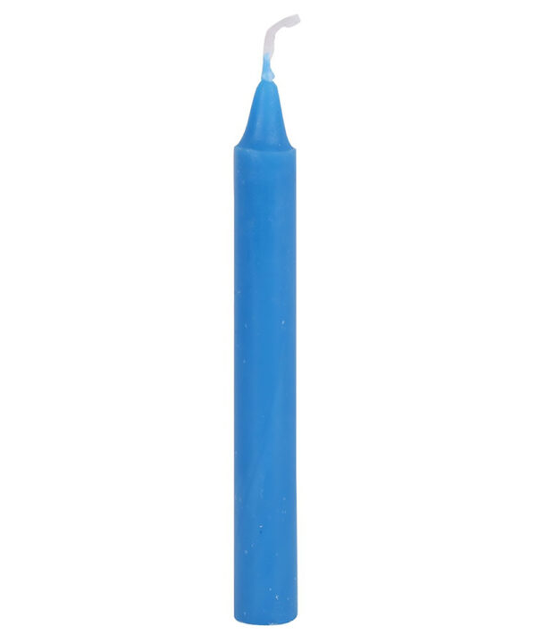 blue 'wisdom' magic spell candles set of 12