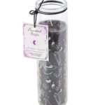 crystal witch jasmine tube candle with amethyst chips