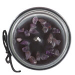 crystal witch jasmine tube candle with amethyst chips