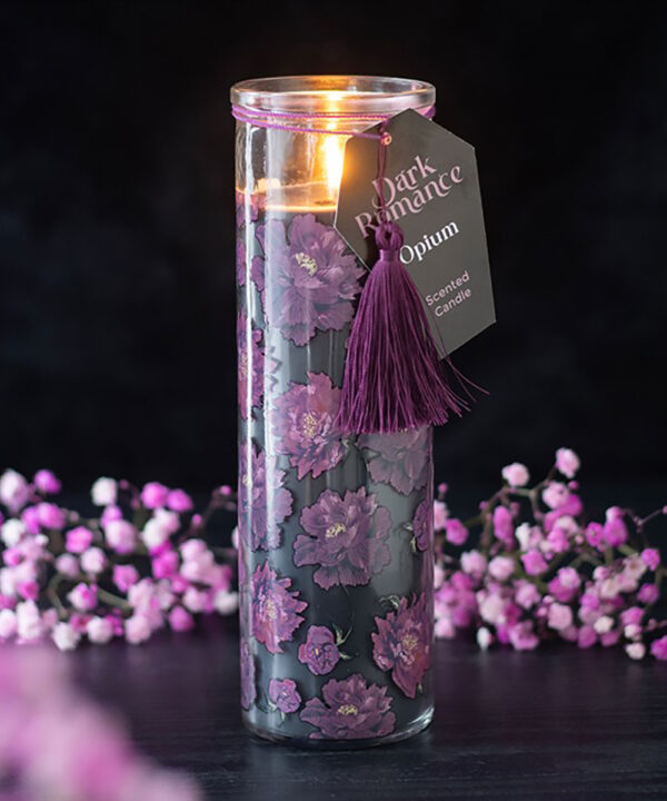 dark romance opium scented tube candle