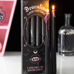 pink vampire tears taper candles set of 4