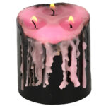 pink vampire tears small pillar candle