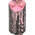 pink vampire tears large pillar candle