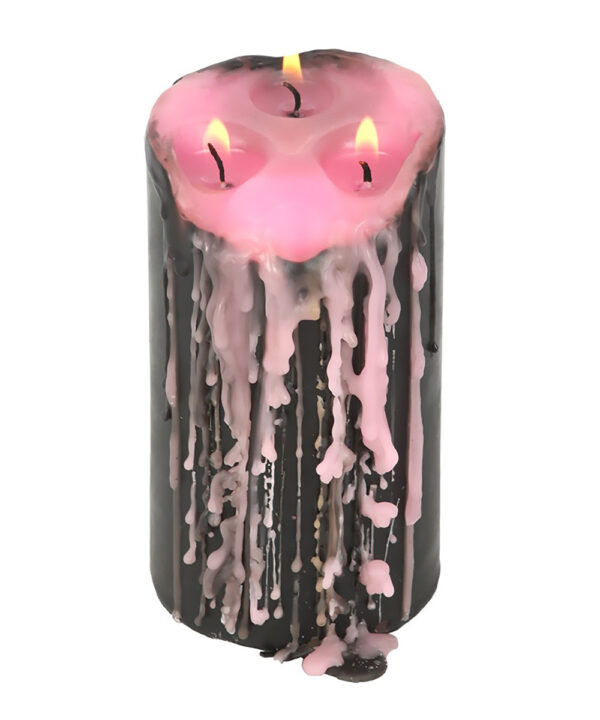 pink vampire tears large pillar candle