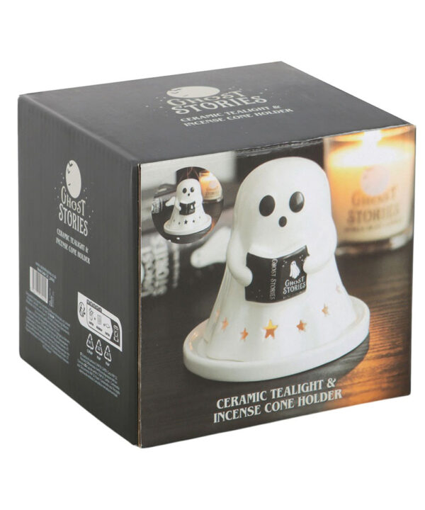 ghost stories tealight and incense cone holder