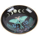 luna moth ceramic incense plate