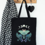 luna moth polycotton tote bag