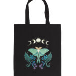 luna moth polycotton tote bag